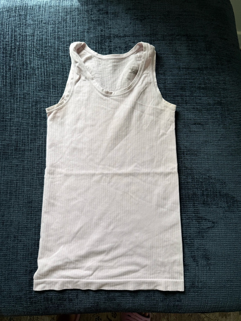 Athleta Pale Pink Ribbed Scoop Tank